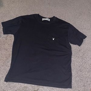 Black men’s medium playboy T-shirt.